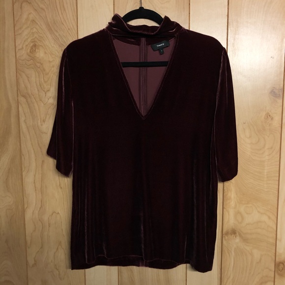 THEORY / Split Collar V Neck S - Picture 2 of 6